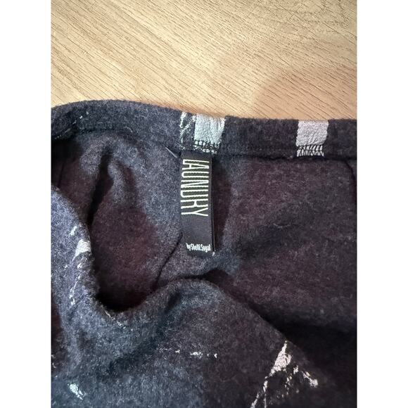 Laundry by Shelli Segal Skirt M Gray Acrylic Metallic Abstract Print Made in USA - Picture 4 of 9